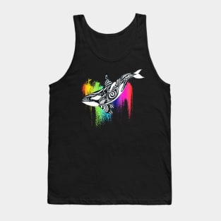 Orca Killer Whale Rainbow Tribal Tattoo Ink Art Tank Top